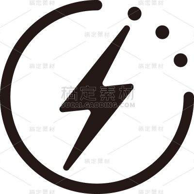 图标系列-通用-充电矢量图标贴纸