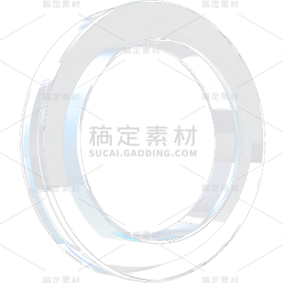 通用玻璃几何圆环装饰元素