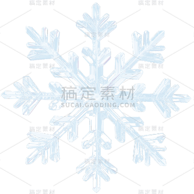 3D立体透明雪花贴纸