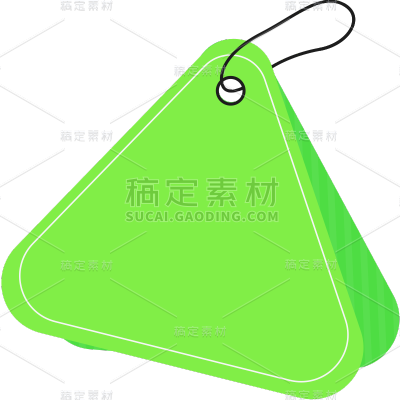 便签元素绿色贴纸