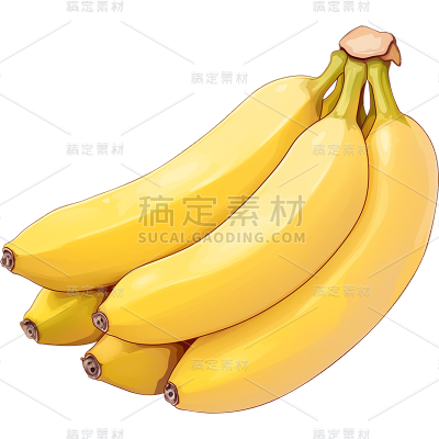 果蔬系列香蕉插画贴纸