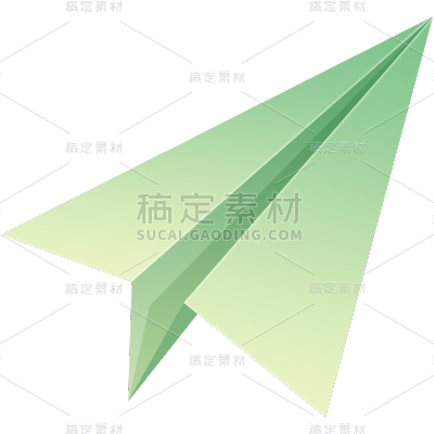 通用拟物风纸飞机物品元素