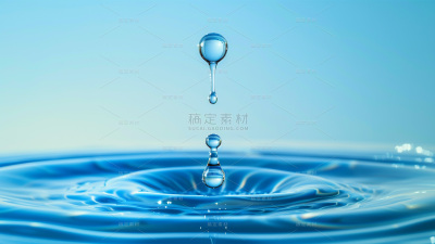 特效通用实景蓝色水滴滴答背景场景图片素材
