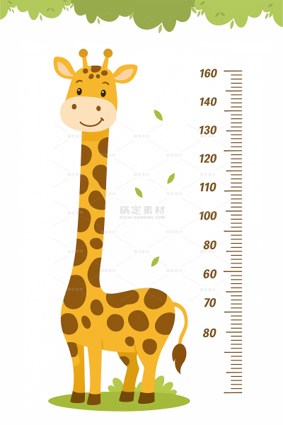 动物系列卡通长颈鹿插画元素（td）