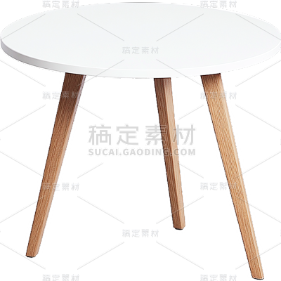 家居系列-通用-写实白色桌子-通用贴纸 