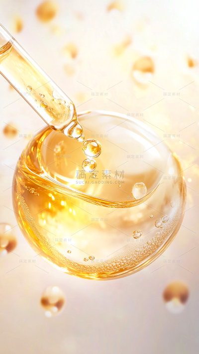 美妆系列科技感精华试管分子特效图片