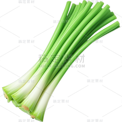 餐饮蔬菜大葱C4D立体元素