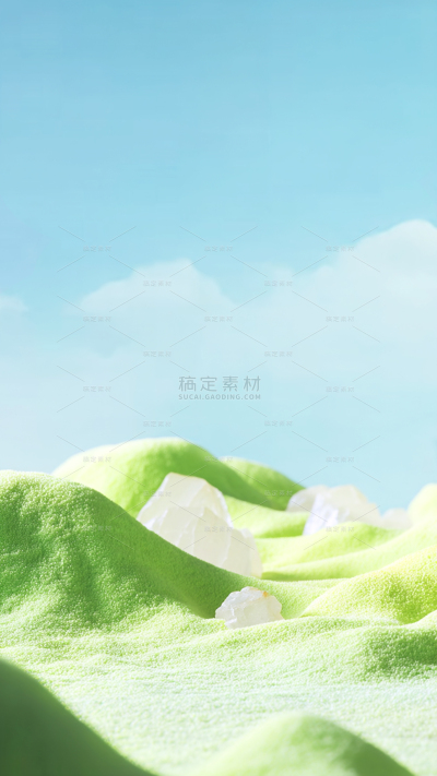 背景系列写实风绿色沙丘背景