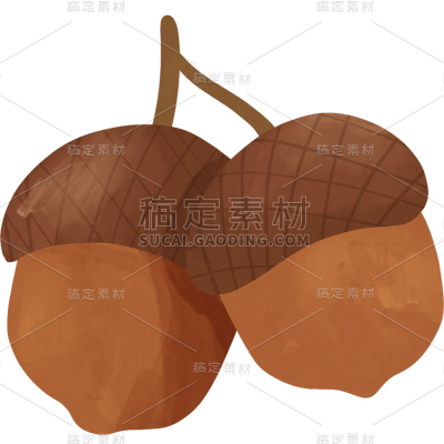 小红书秋日晒照手帐风栗子元素贴纸