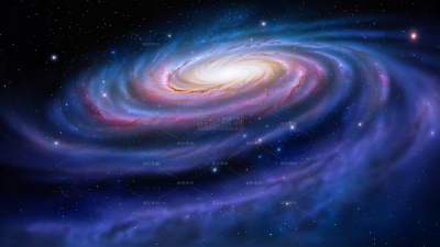 宇宙系列科技感漩涡星系背景（td）