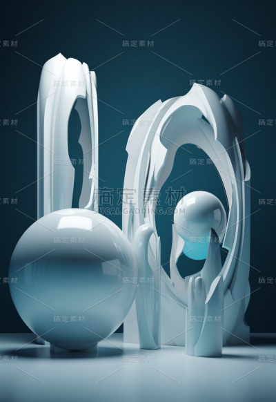 立体主义几何风格、极简主义未来科技