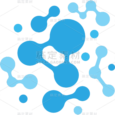 常规通用扁平分子几何元素贴纸