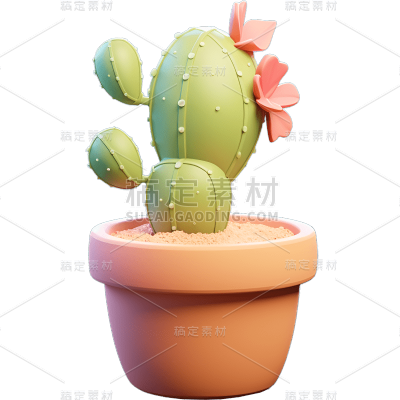 立体风绿植植物贴纸