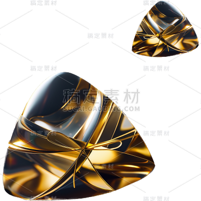 端午节通用3D立体清透感水晶玻璃粽子元素