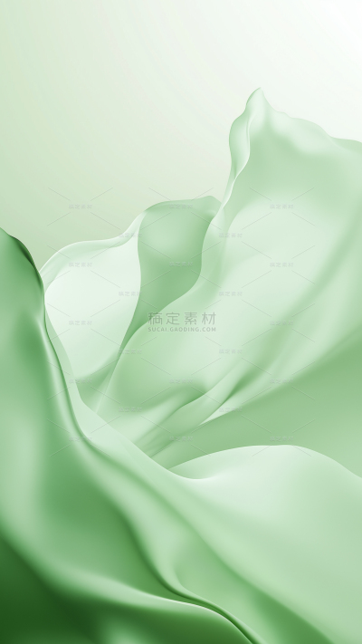 背景系列绿色绸缎背景