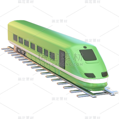 旅游出行交通工具高铁3D贴纸
