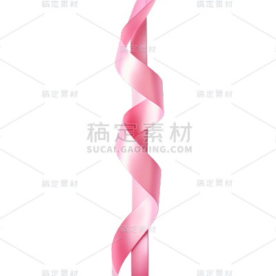 通用粉色丝带彩带飘带装饰元素