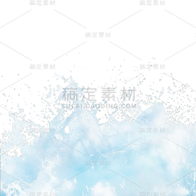 通用蓝色合成海浪浪花元素素材