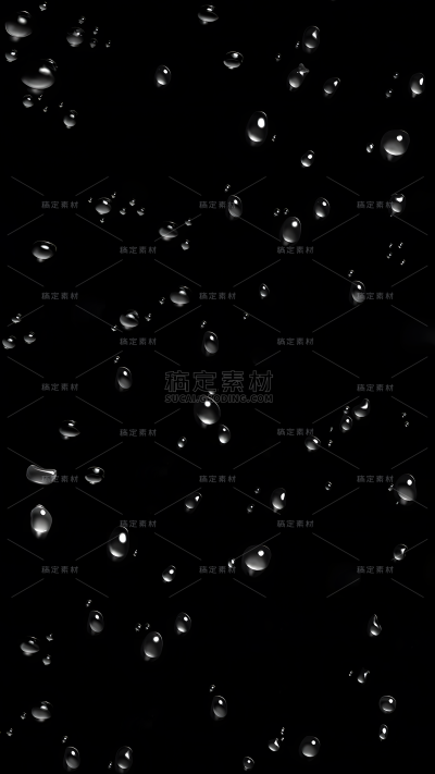 特效通用实景透明水珠玻璃元素素材