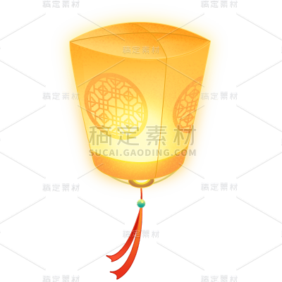 中元节灯笼元素贴纸