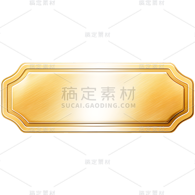 矢量金色按钮免抠元素
