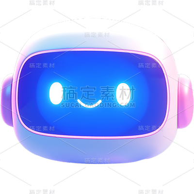 科技风通用3D头部机器人元素素材