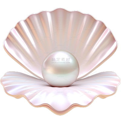 珠宝系列3D立体贝壳珍珠元素