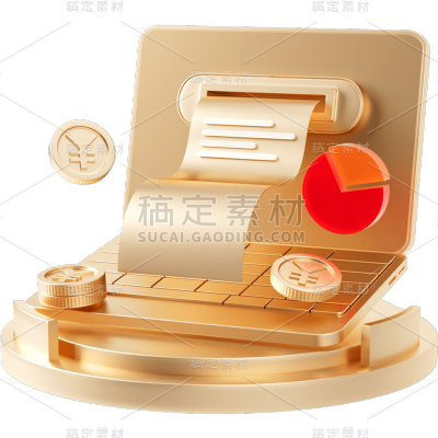 通用金融商务感伪3D风金融元素素材