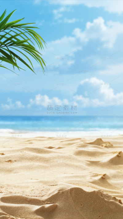 饮品系列写实海边自然饮料背景