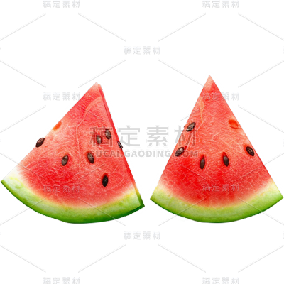 夏季果蔬通用实景三角西瓜元素素材