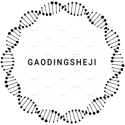 图标系列医疗生物黑色分子概念圆环元素td)