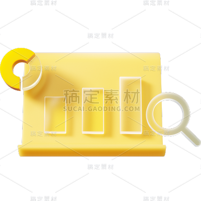 通用商务感3D金融图标元素素材
