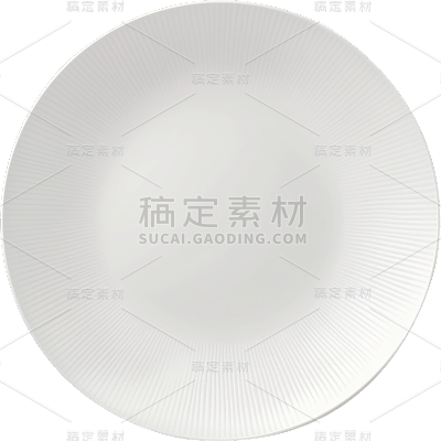 家居系列-通用-白色窄边浅盘子贴纸 