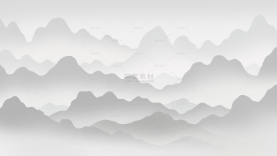 风光系列国风水墨山水贴纸（td）