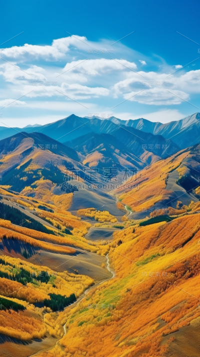 蓝天白云山川山峰山脉风景景观壁纸