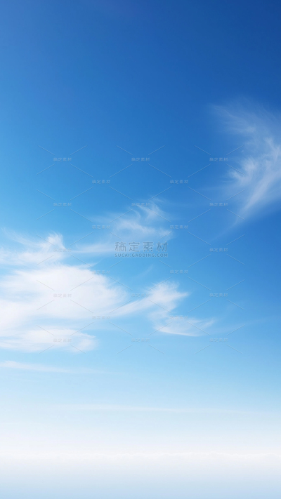 风光系列实景蓝天+白云场景背景