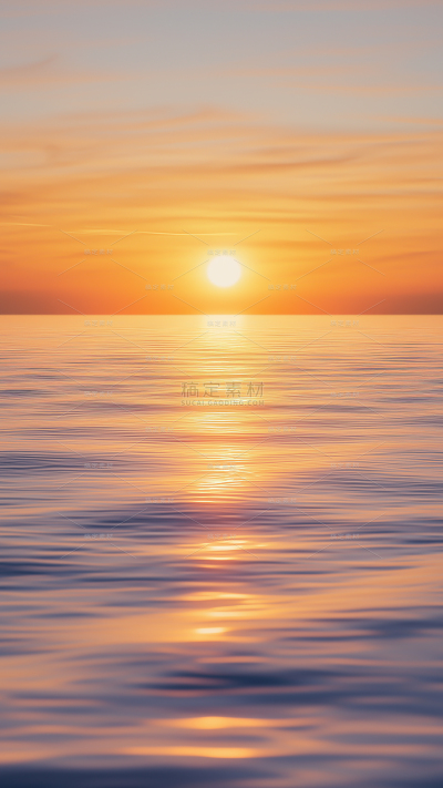 风光系列实景感日出夕阳照在水面上背景