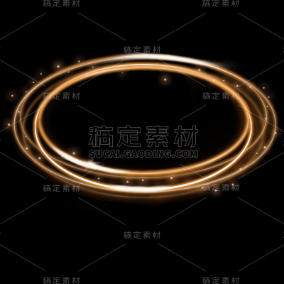 特效通用金色光圈元素素材