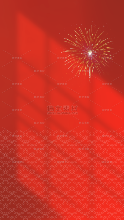 国庆通用红色窗户阴影背景