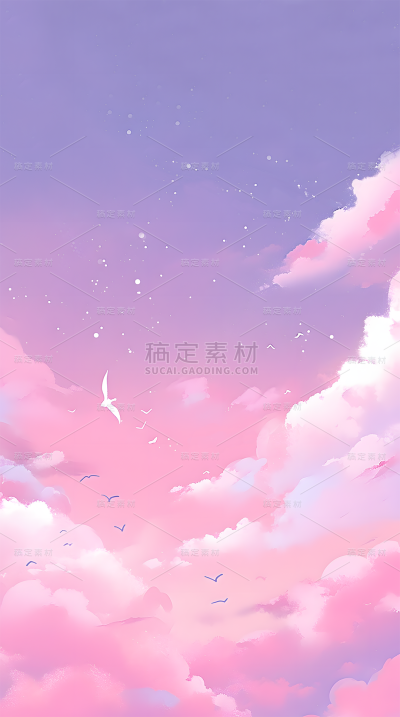 儿童节通用梦幻配色动漫风插画背景图片素材
