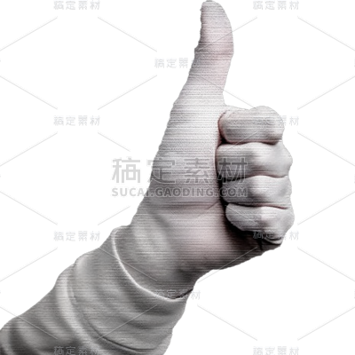 装饰通用实景手势报纸贴纸元素素材