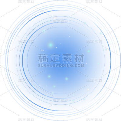 通用元素蓝色科技感科技风扁平轨道圆形元素