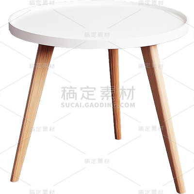 家居系列-通用-写实白色桌子-通用贴纸 