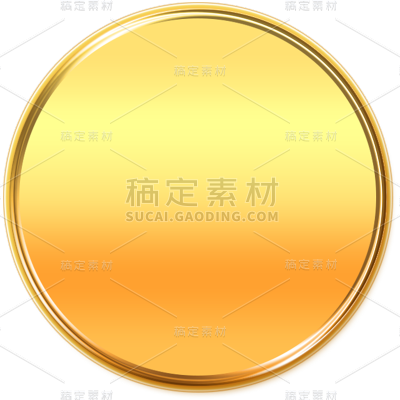 纹理通用金色金属实心边框元素素材