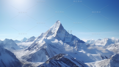 山峰雪山山脉自然风景