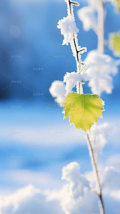 冬天冬季冬日雪景风景植物背景