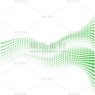 纹理通用绿色曲线波点元素素材