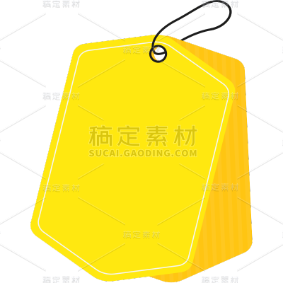便签元素黄色贴纸