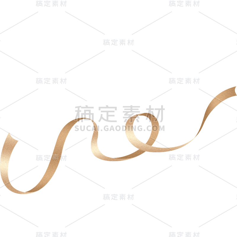 金色丝带绸带飘带