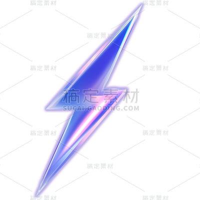 气象系列霓虹色插画闪电